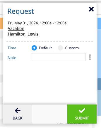 Profile Tool: Viewing and Creating Schedule Requests – Lightning Bolt